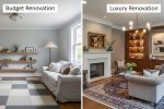 Budget vs luxury home renovation comparison chart