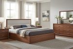 Modern king bedroom set with platform bed and nightstands