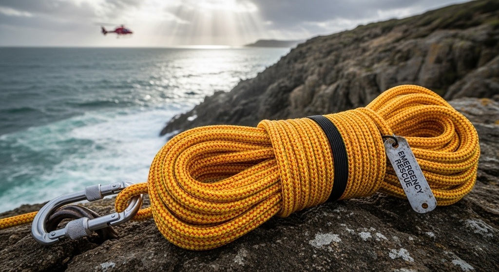 Rope diameter comparison chart for rescue applications