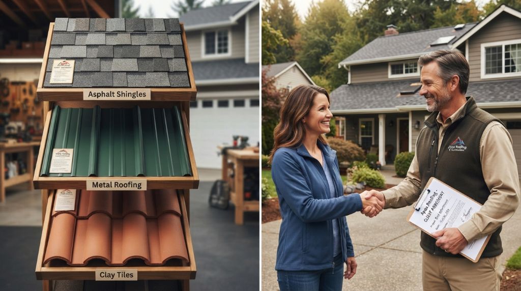 Homeowner planning a roof replacement